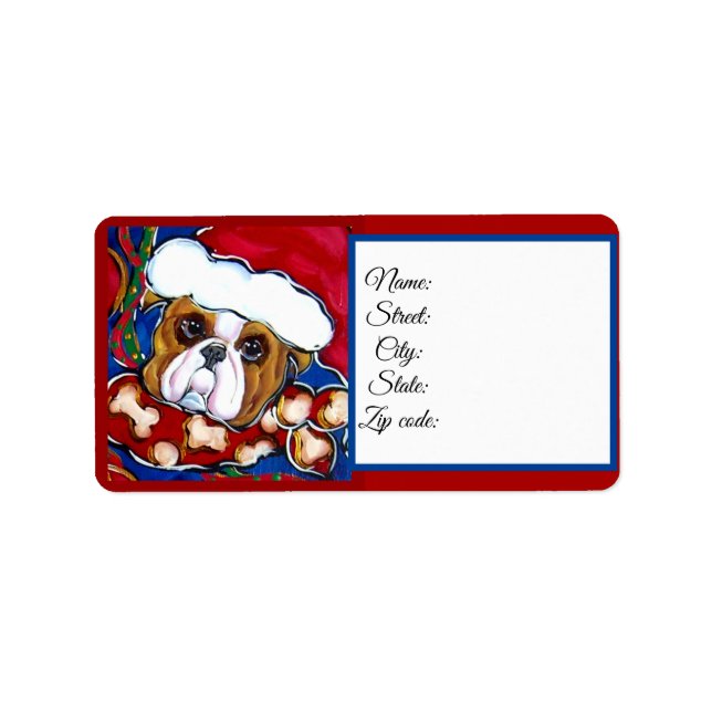 ETIQUETA BULLDOGUE DO PAPAI NOEL (Frente)