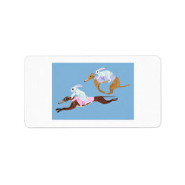 Etiqueta Bunnies riding Greyhounds