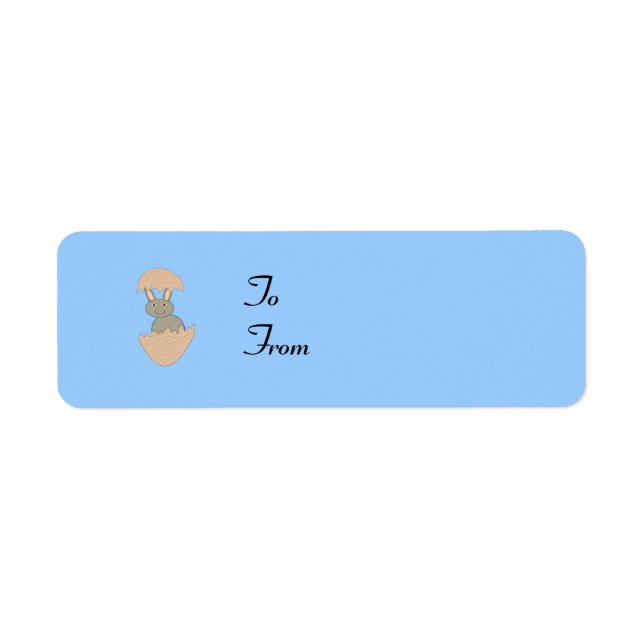 Etiqueta Buny Hatching de Ovos Personalizados e Esquisitos (Frente)