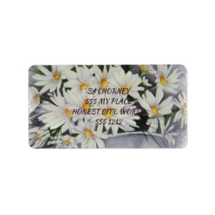 ETIQUETA BUQUÊ BONITO DA MARGARIDA BRANCA FLORAL