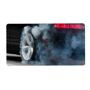 Etiqueta Burout de carro preto