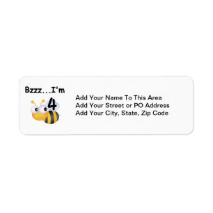 Etiqueta Buzz Bumblebee 4º Aniversário T-shirts e presentes