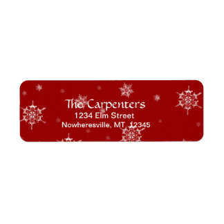 Etiqueta Cabos de Endereço de Retorno em Floco de Neve