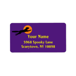 Etiqueta Cabos de Halloween Personalizados de Lua Laranja d