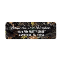 Caça à Camo Rustic Wedding Return Labels