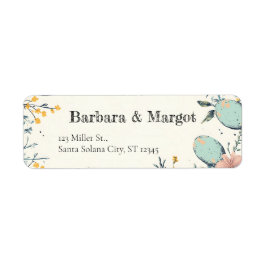 Etiqueta Caça de Ovos de Primavera de Páscoa Floral Elegant