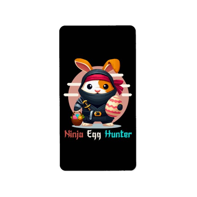 Etiqueta Caçador de Ovos Ninja (Frente)