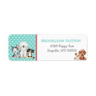 Etiqueta Cachorro de Cachorro Personalizado