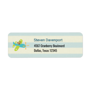 Etiqueta Cachorro de cachorros em uma torta de avião de bri