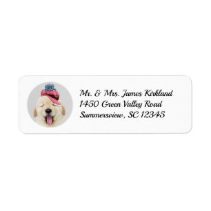 Etiqueta Cachorro Fluffy Cujo Endereço de Devolução de Gato