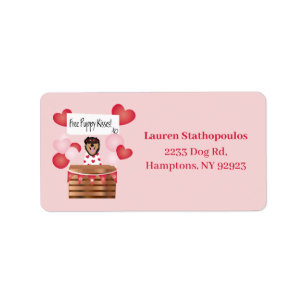 Etiqueta Cachorro Namorados De Puppy Kisses Livre