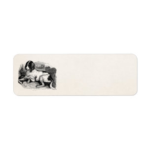 Etiqueta Cães de cães dos 1800s do cão de caça do cão