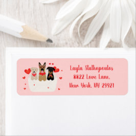 Etiqueta Cães no Envelope Love