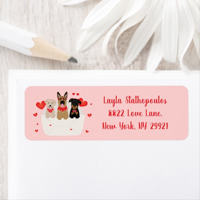 Etiqueta Cães no Envelope Love (Insitu)