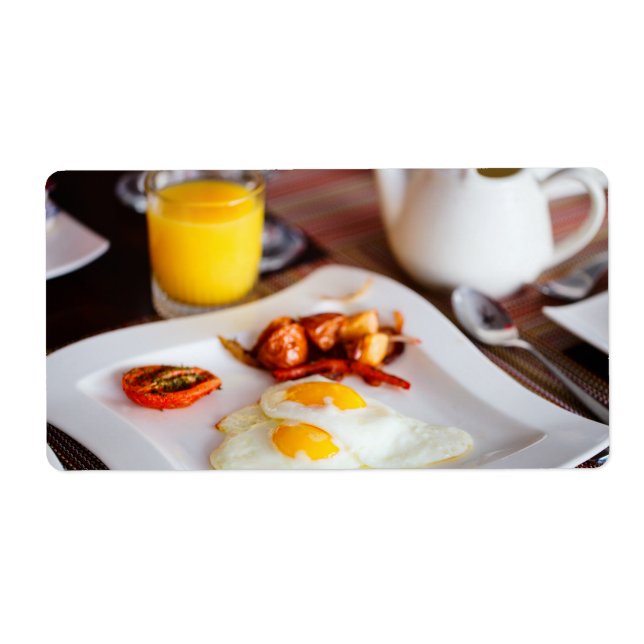 Etiqueta Café da manhã com ovos secos (Frente)