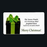 Etiqueta Caixa de presentes Merry Christmas address label<br><div class="desc">Adicione um detalhe especial às suas cartas de feriado! Muitos rótulos diferentes disponíveis,  então escolha o design e o texto que você quiser. Navegue na loja ou procure "portosabbianatalelabel".</div>