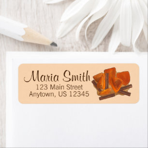 Etiqueta Calabaza en Tacha Mexicano Deserto de Pumpkin