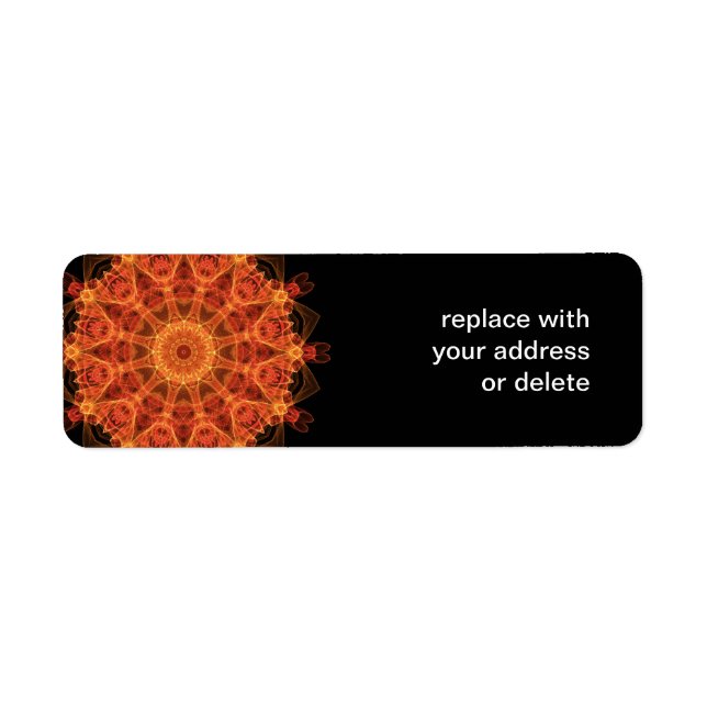 Etiqueta Caleidoscópio de flor (Frente)