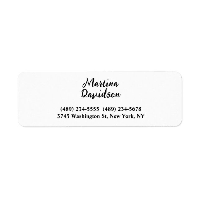 Etiqueta Caligrafia criativa única original (Frente)