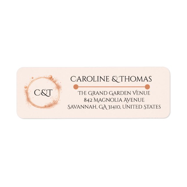 Etiqueta Caligrafia de Casamento com Faíscas Elegante (Frente)