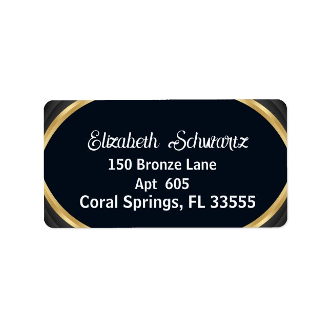 Etiqueta Caligrafia Dourada, branca, elegante L (Frente)