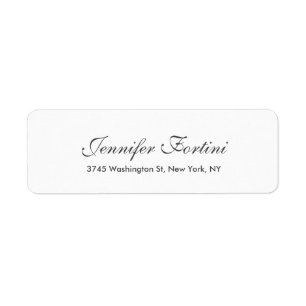Etiqueta Caligrafia Simples Elegante E Simples Moderna