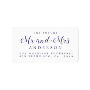 Etiqueta Calligraphy Future Sr. Wedding Return Endereço