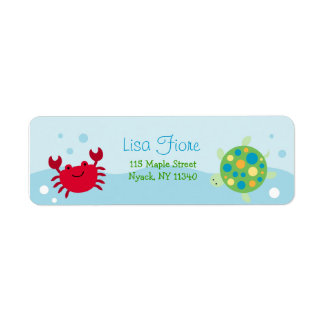 Etiqueta Calypso Sea Creature Ocean Address Labels