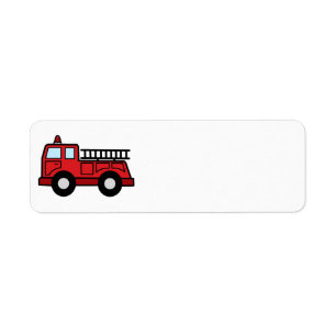 Etiqueta Caminhão do veículo da emergência do Firetruck