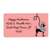 Camisa-poodal, cor-de-rosa e 50 preta personalizad