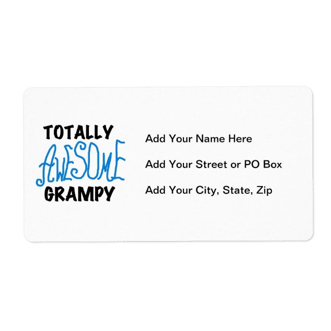 Etiqueta Camisetas e presentes completamente incríveis (Frente)