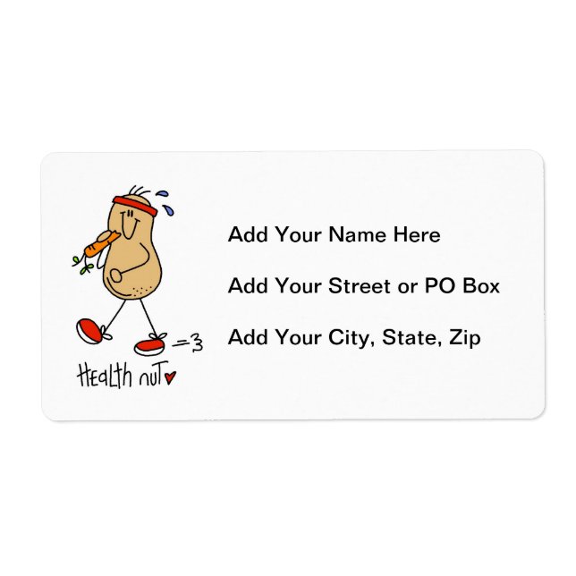 Etiqueta Camisetas e presentes para a saúde (Frente)