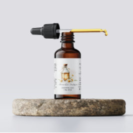 Etiqueta Camomila Botânica Óleos Essenciais Aquarela