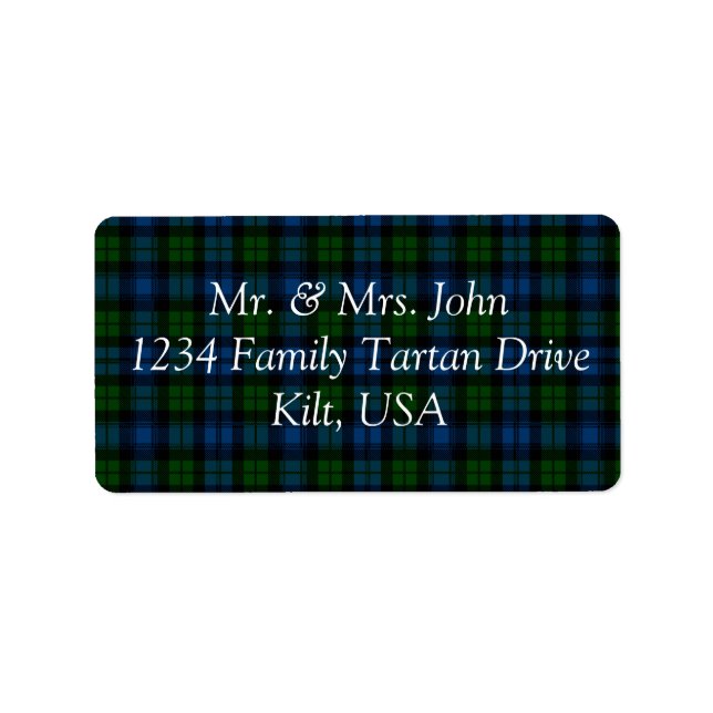 Etiqueta Campbell Tartan (Frente)