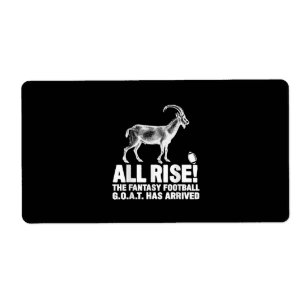 Etiqueta Campeão da Liga Fantasy Futebol Goat Gift