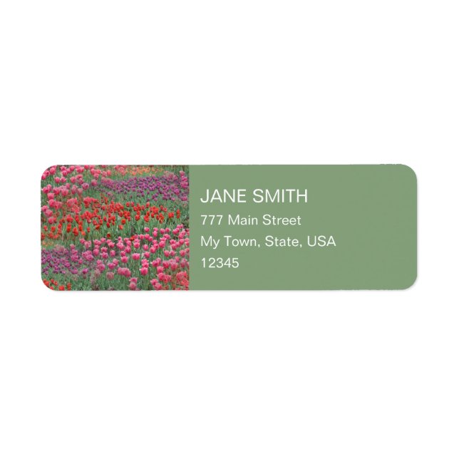 Etiqueta Campo De Tulipas (Frente)