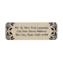 Campo Garden Damask Black and Burlap