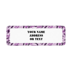 Etiqueta Camuflagem Pink/Roxo - com Branco
