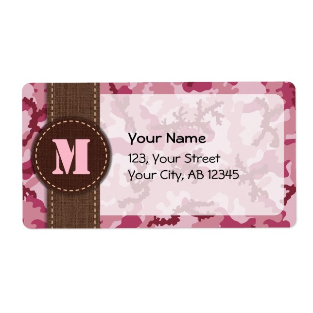 Etiqueta Camuflagem rosa (Frente)
