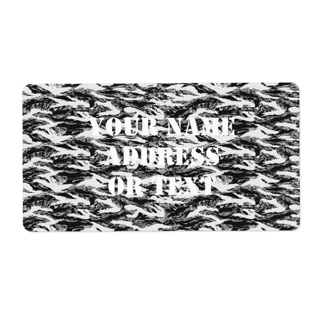 Etiqueta Camuflagem Urbana de Tigerstripe - Preto e Cinza (Frente)