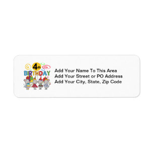 Etiqueta Camundongos 4.º t-shirts e presentes de aniversári