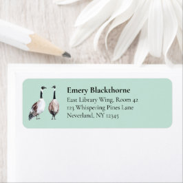 Etiqueta Canadá Ganha Vintage Sage Endereço de Aves Desenha