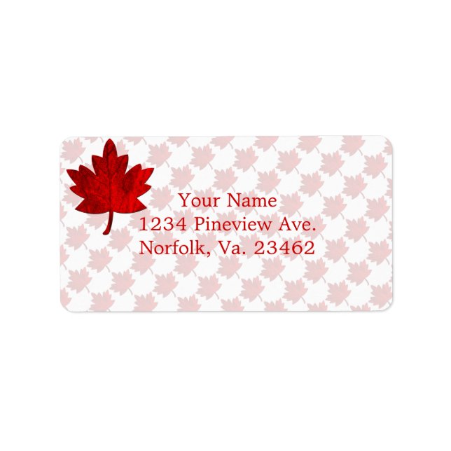 Etiqueta Canada-Maple Leaf por Shirley Taylor (Frente)