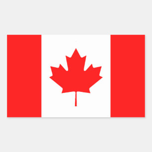 Etiqueta canadense da bandeira