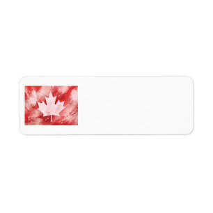 Etiqueta Canadense Maple Leaf