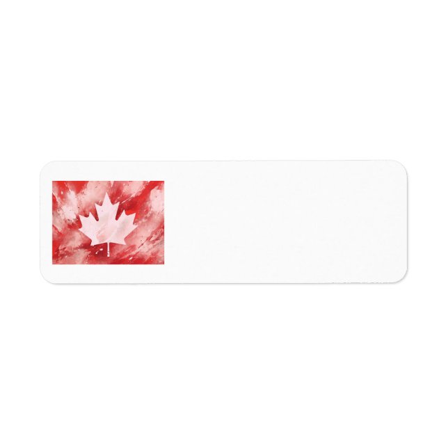 Etiqueta Canadense Maple Leaf (Frente)