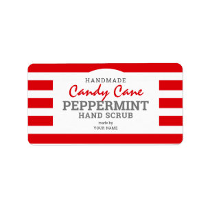 Etiqueta Candy Candy Pepperminta Mão-de-Mão-de-Açúcar C