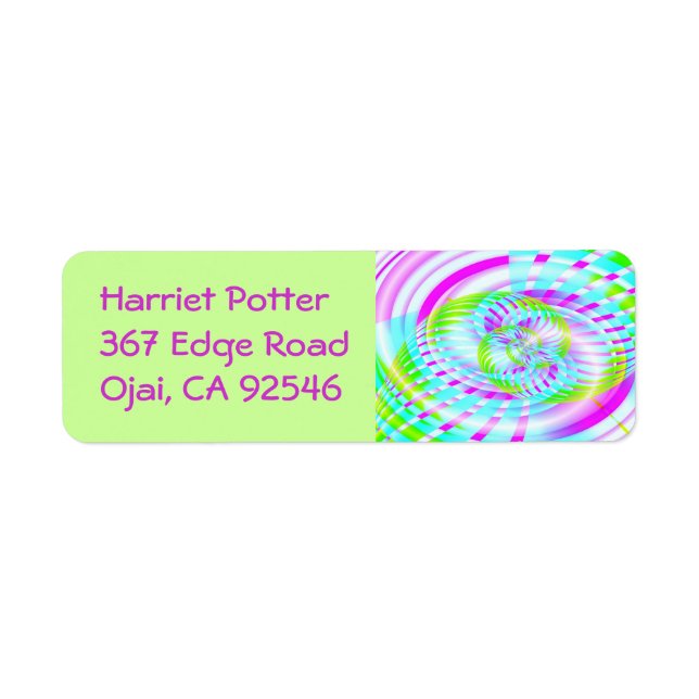 Etiqueta Candy Sky 3 Arte Fractal Fina (Frente)