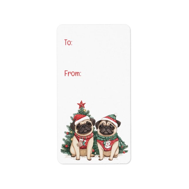 Etiqueta Caninos de Natal (Frente)