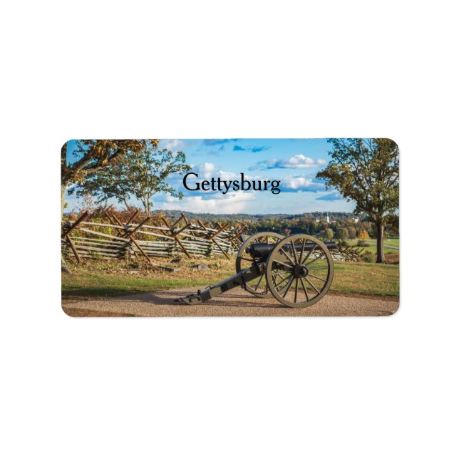Etiqueta Canões em Gettysburg (Frente)